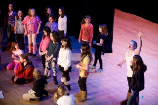 On stage