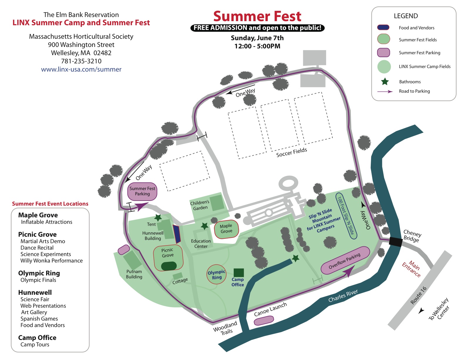Elm Bank Map for Summer Fest